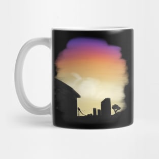 sunset in the neighborhood Mug